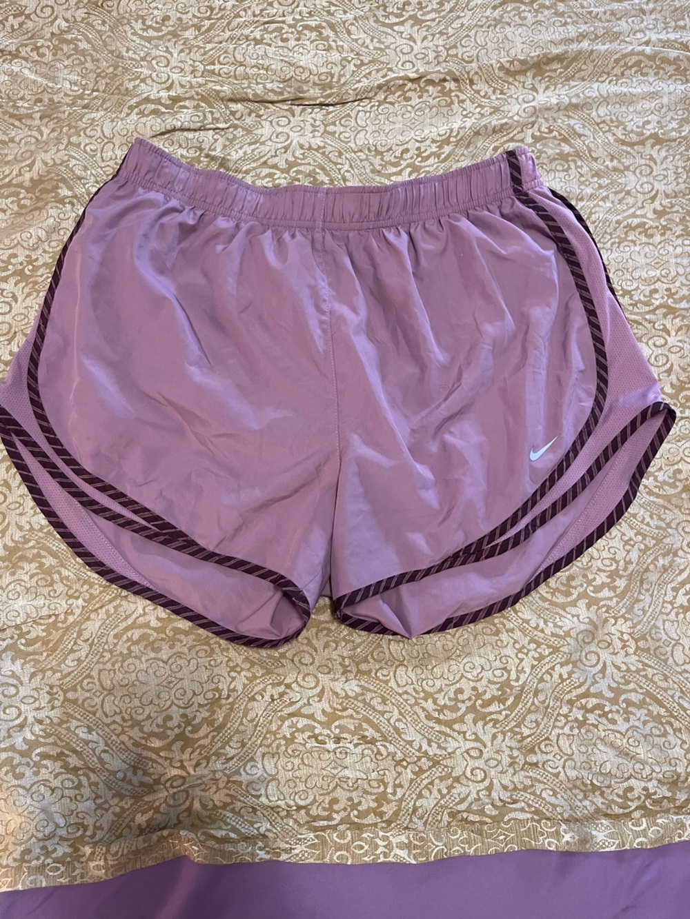 Nike Lavender Athletic Shorts with Dark Purple Trim